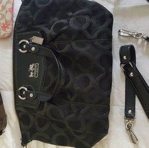 Authentic Coach Large Bag Signature Print